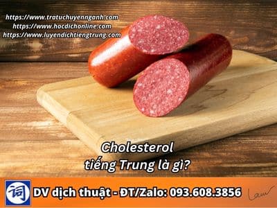 Cholesterol tiếng Trung là gì?