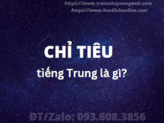 https://tratuchuyennganh.com Chỉ tiêu tiếng Trung là gì?