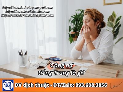 Công nợ tiếng Trung là gì?