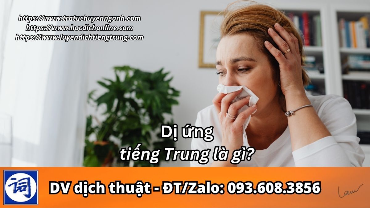 Dị ứng tiếng Trung là gì?