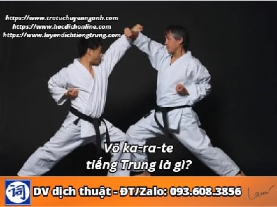 Võ ka-ra-te tiếng Trung là gì?
