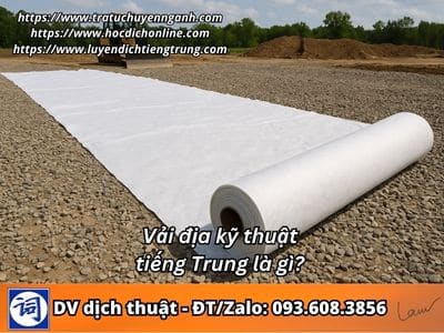 Vải địa kỹ thuật tiếng Trung là gì? 12 Vải địa kỹ thuật tiếng Trung là gì?