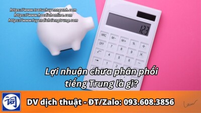 Lợi nhuận chưa phân phối tiếng Trung là gì?