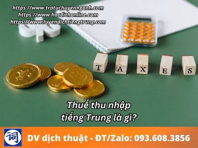 Thuế thu nhập tiếng Trung là gì?