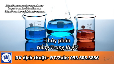 Thủy phân tiếng Trung là gì?