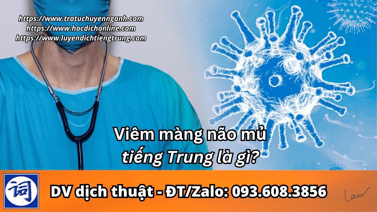 Viêm màng não mủ tiếng Trung là gì?
