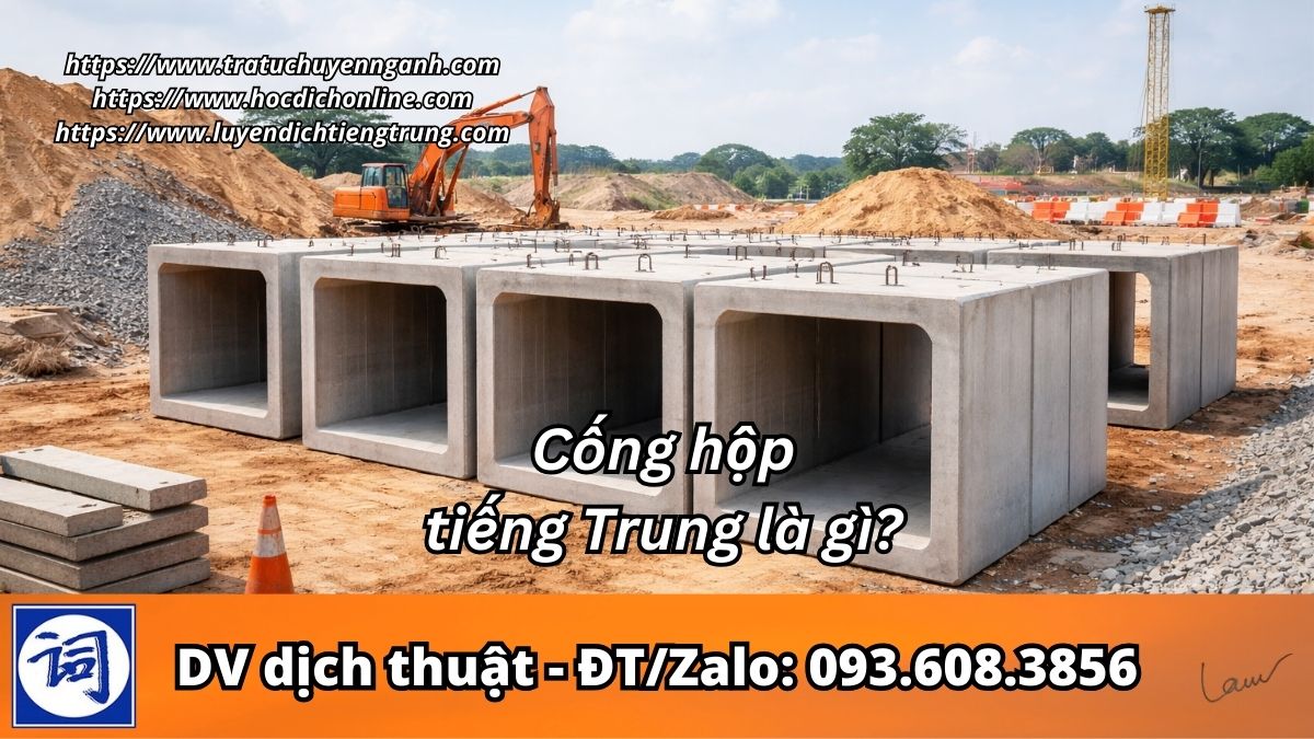 Cống hộp tiếng Trung là gì? 4 Cống hộp tiếng Trung là gì?