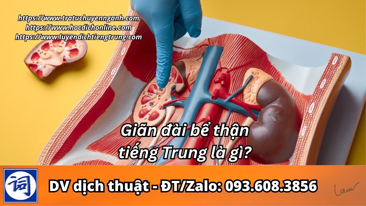 Giãn đài bể thận tiếng Trung là gì? 1 Giãn đài bể thận tiếng Trung là gì?