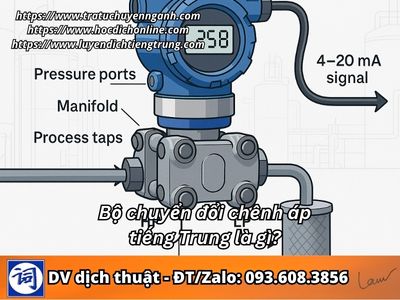 Bộ chuyển đổi chênh áp tiếng Trung là gì?