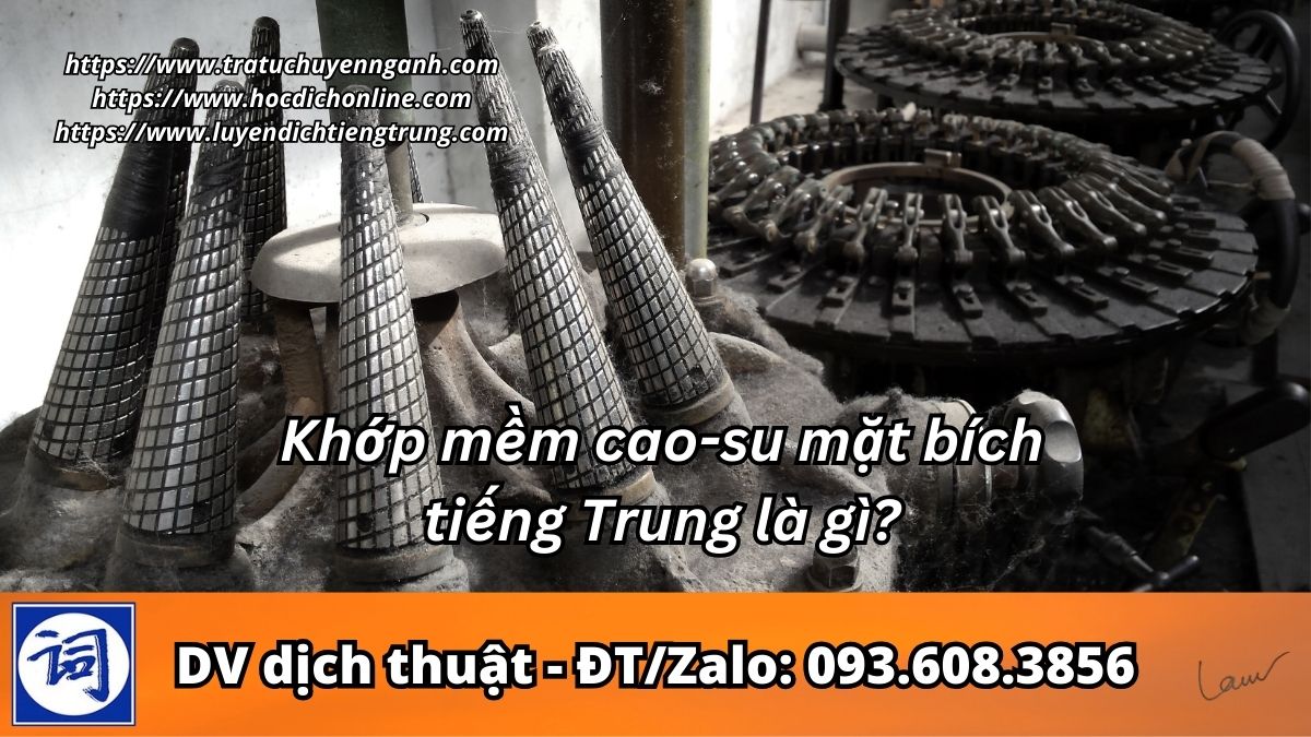 Khớp mềm cao-su mặt bích tiếng Trung là gì?