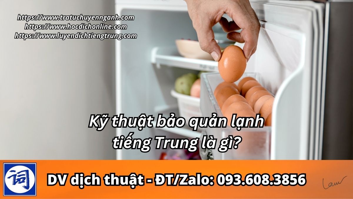 Kỹ thuật bảo quản lạnh tiếng Trung là gì?