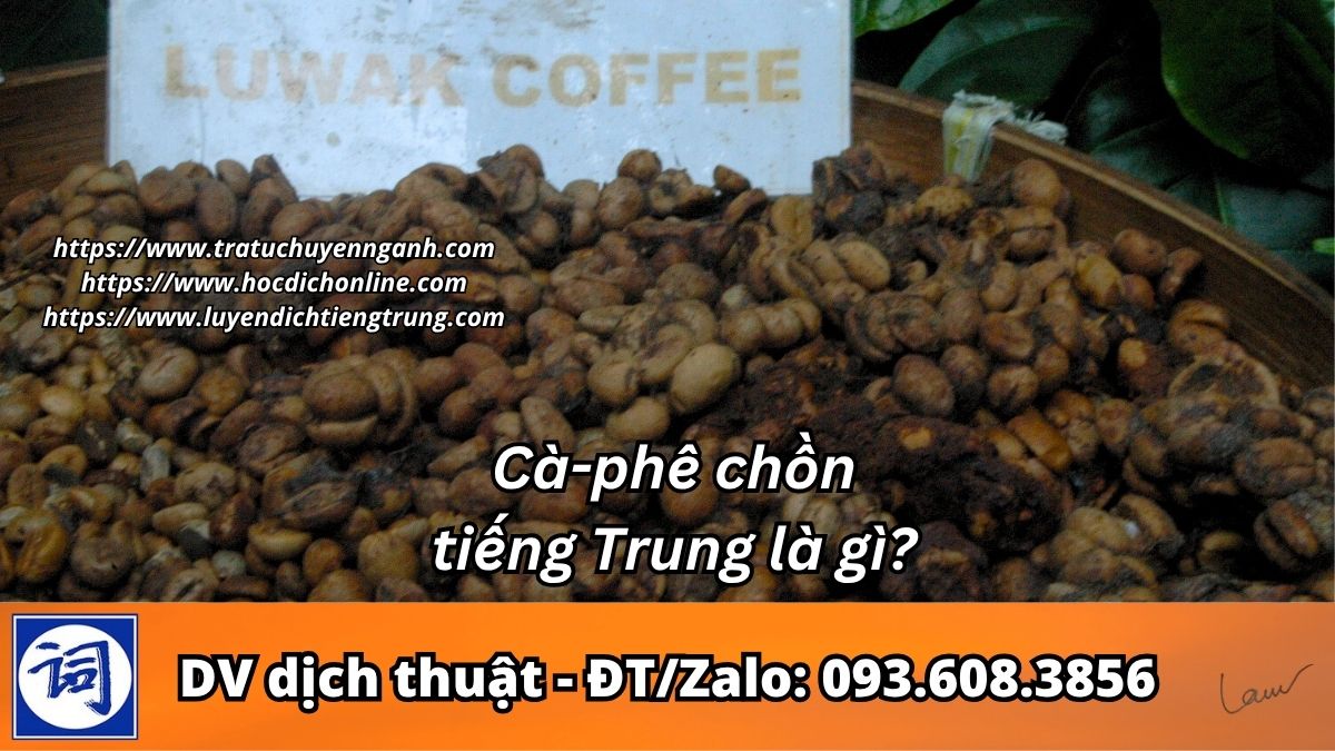 Cà-phê chồn tiếng Trung là gì?