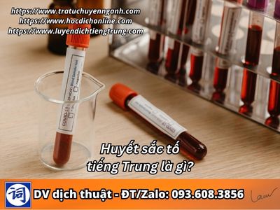 Huyết sắc tố tiếng Trung là gì?