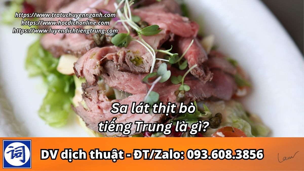 Sa lát thịt bò tiếng Trung là gì? 1 Sa lát thịt bò tiếng Trung là gì?