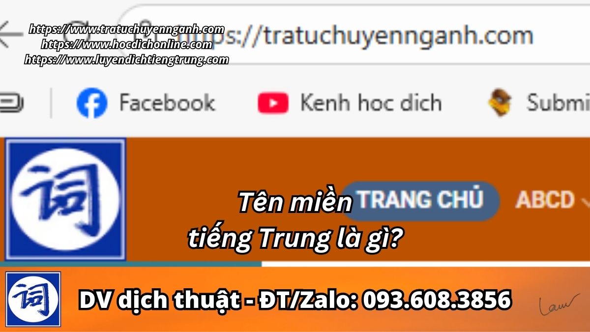 TÊN MIỀN (DOMAIN) tiếng Trung là gì? 6 TÊN MIỀN (DOMAIN) tiếng Trung là gì?