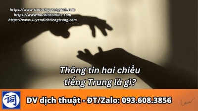 Thông tin hai chiều tiếng Trung là gì?