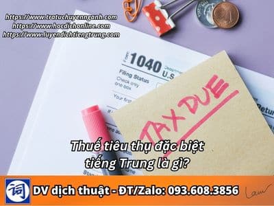 Thuế tiêu thụ đặc biệt tiếng Trung là gì?