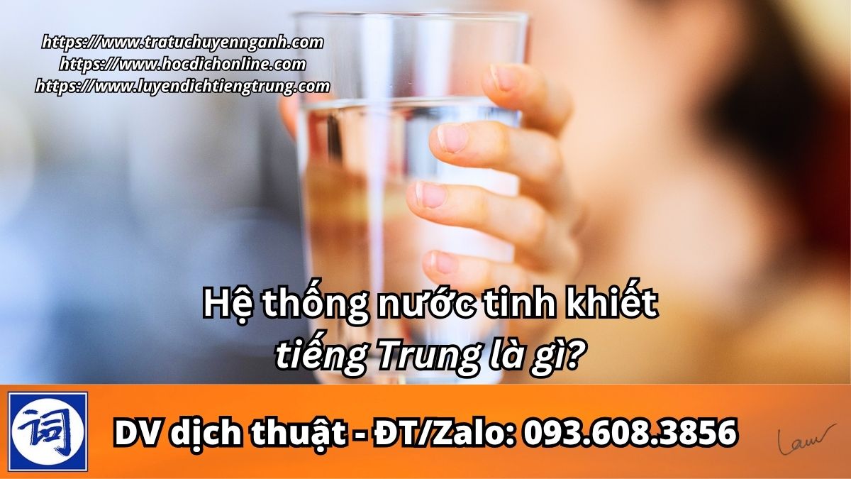 Hệ thống nước tinh khiết tiếng Trung là gì?