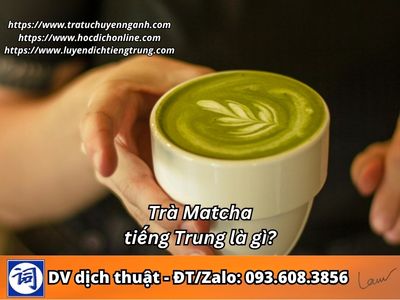 Trà Matcha tiếng Trung là gì?