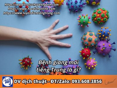 Bệnh giang mai tiếng Trung là gì?