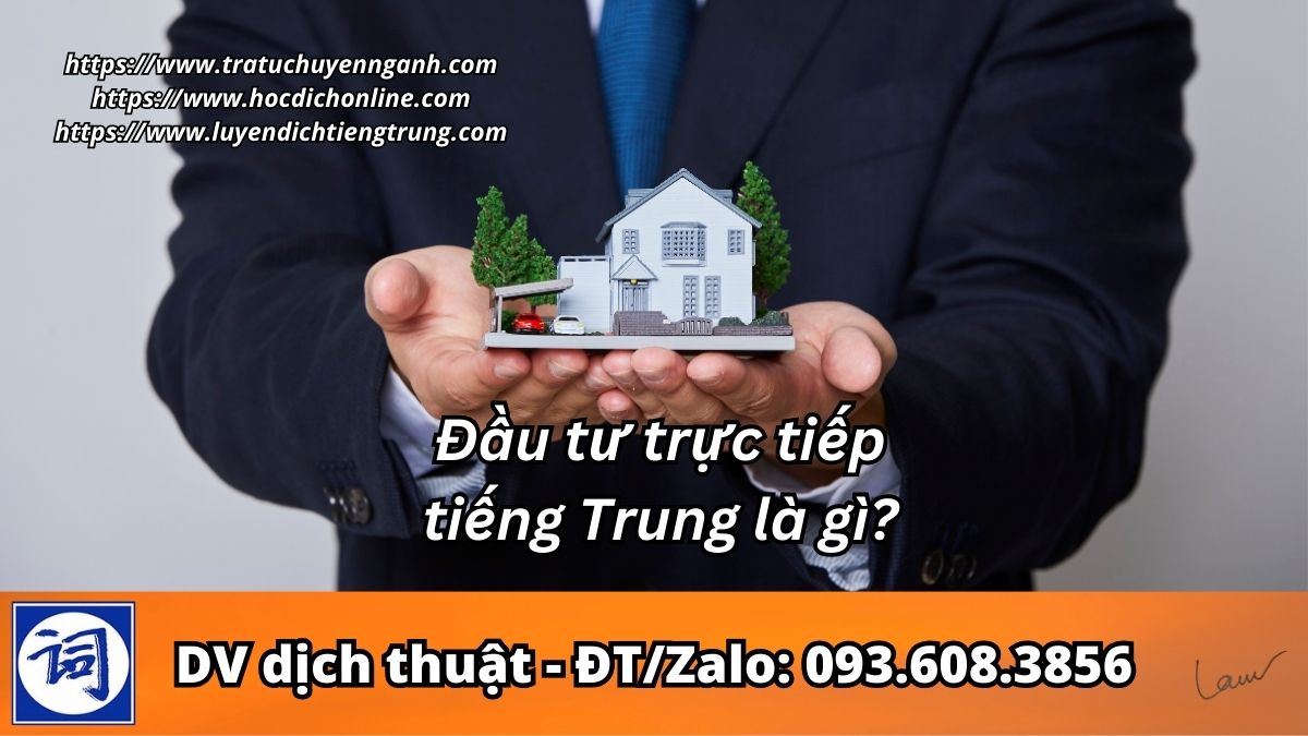 Đầu tư trực tiếp tiếng Trung là gì?
