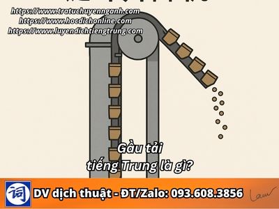 Gầu tải tiếng Trung là gì?