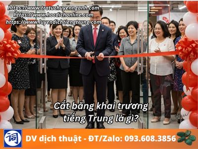 Cắt băng khai trương tiếng Trung là gì? 1 Cắt băng khai trương tiếng Trung là gì?