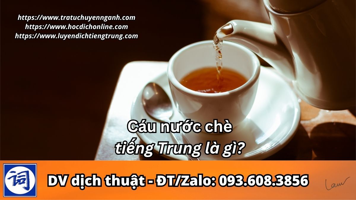 Cáu nước chè tiếng Trung là gì?