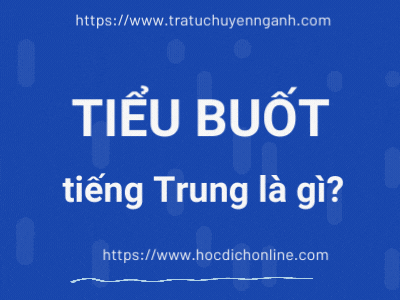 Tiểu buốt tiếng Trung là gì? 7 Tiểu buốt tiếng Trung là gì?