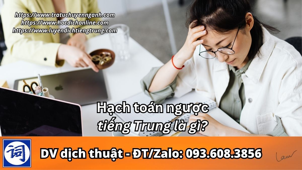 Hạch toán ngược tiếng Trung là gì?