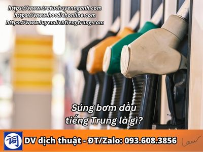 Súng bơm dầu tiếng Trung là gì?