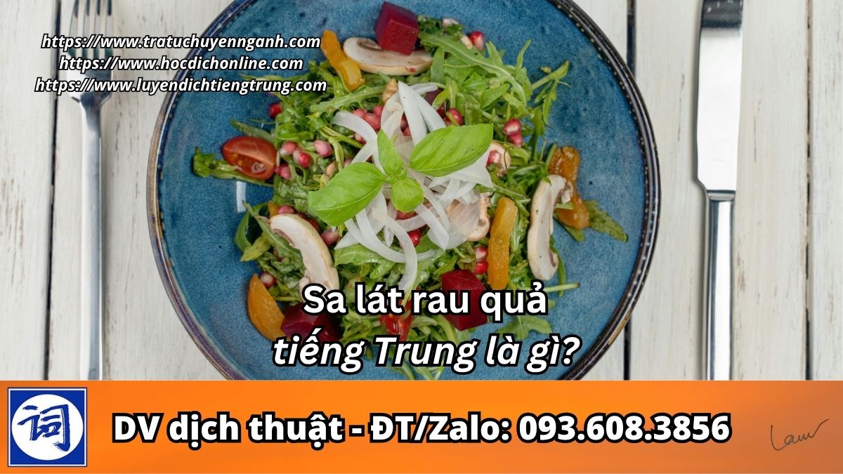 Sa lát rau quả tiếng Trung là gì?