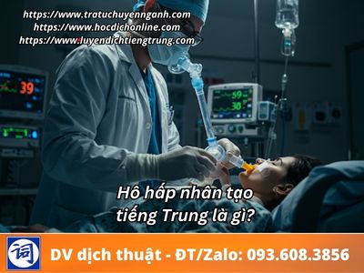 Hô hấp nhân tạo tiếng Trung là gì? 1 Hô hấp nhân tạo tiếng Trung là gì?