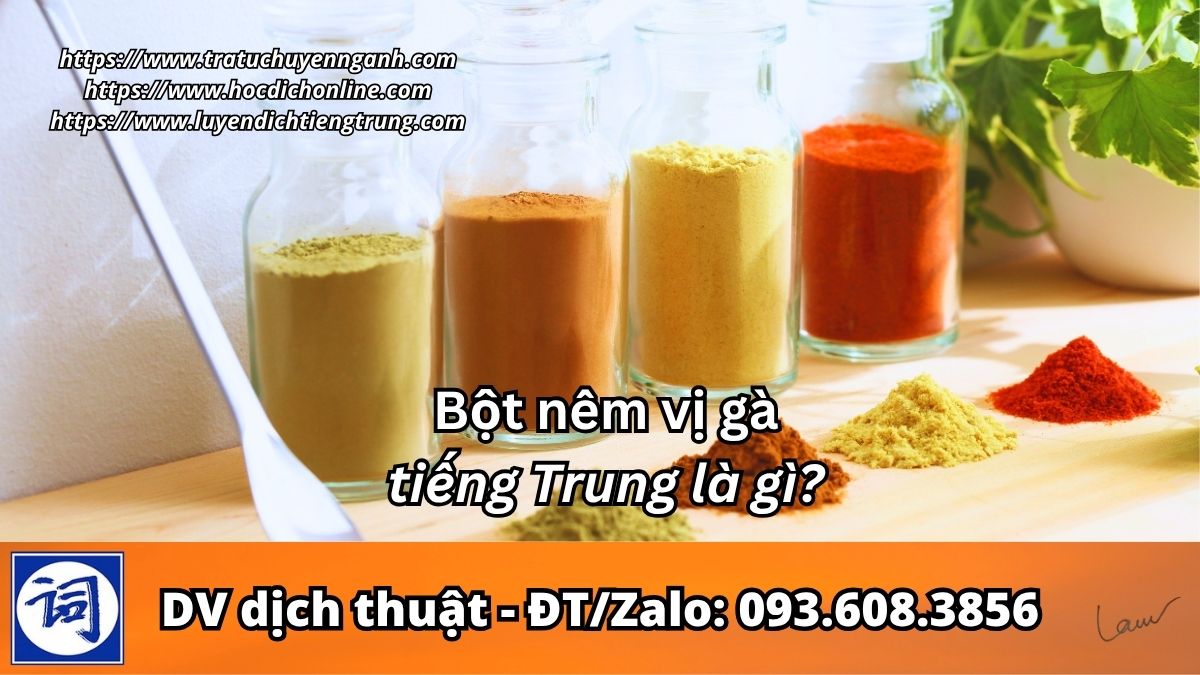 Bột nêm vị gà tiếng Trung là gì?