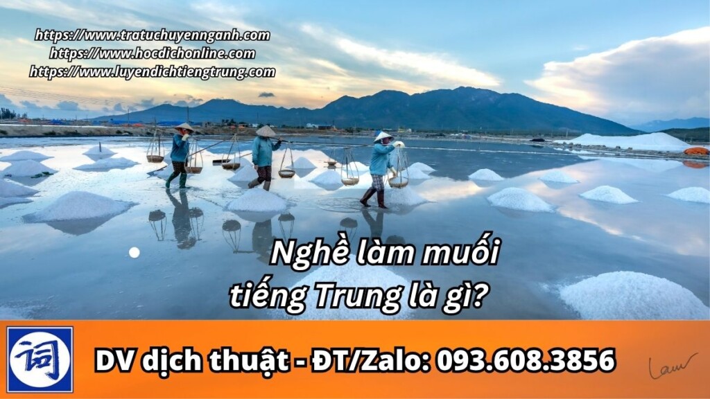 Nghề làm muối tiếng Trung là gì?