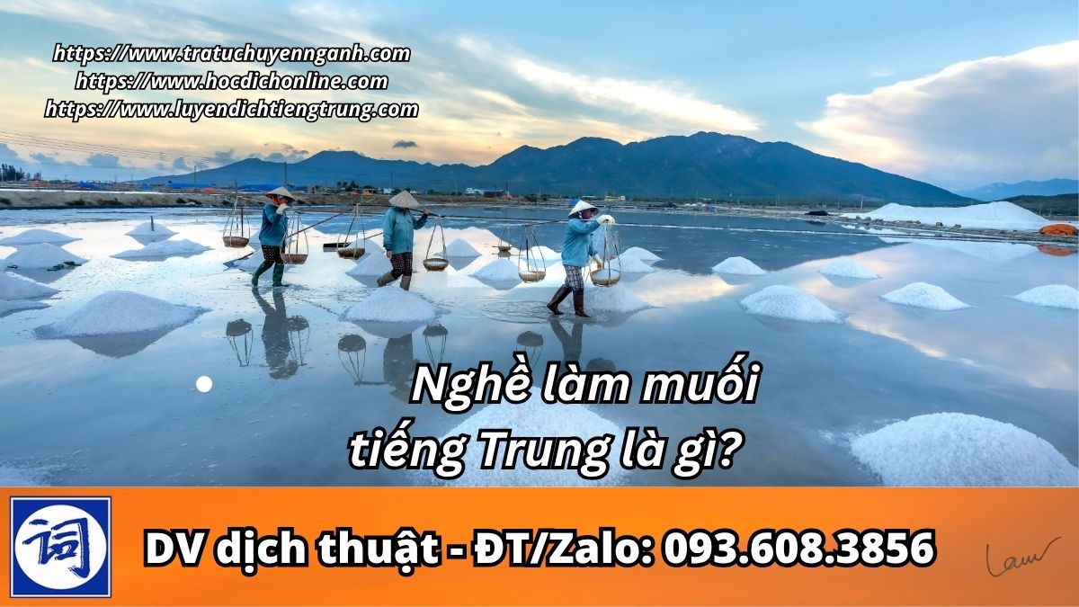 Nghề làm muối tiếng Trung là gì?