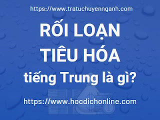 Rối loạn tiêu hoá tiếng Trung là gì? 10 Rối loạn tiêu hoá tiếng Trung là gì?