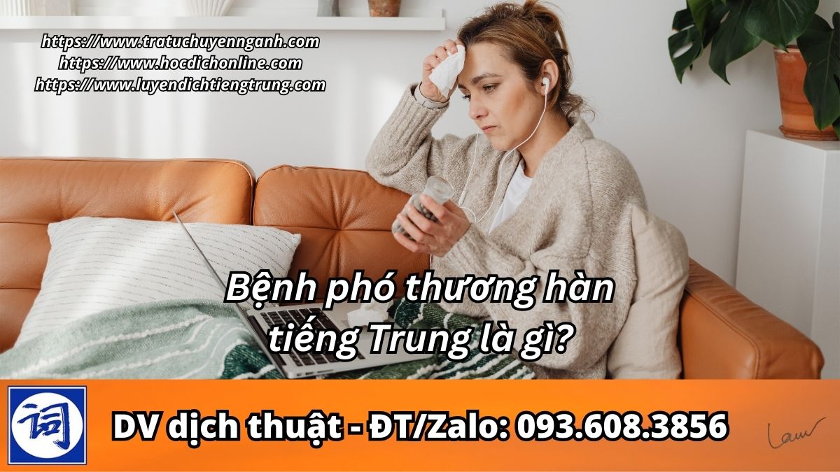 Bệnh phó thương hàn tiếng Trung là gì? 1 Bệnh phó thương hàn tiếng Trung là gì?