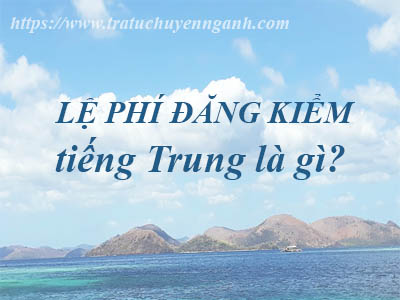 Lệ phí đăng kiểm tiếng Trung là gì?