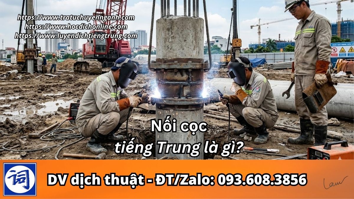 Nối cọc tiếng Trung là gì?