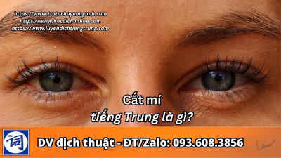 Cắt mí tiếng Trung là gì?