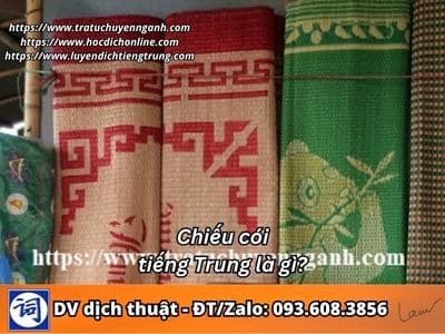 Chiếu cói tiếng Trung là gì? 1 Chiếu cói tiếng Trung là gì?