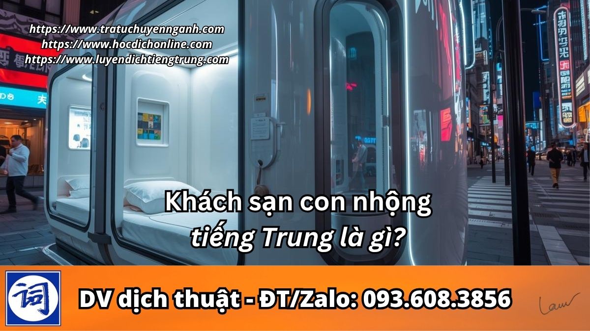 Khách sạn con nhộng tiếng Trung là gì?