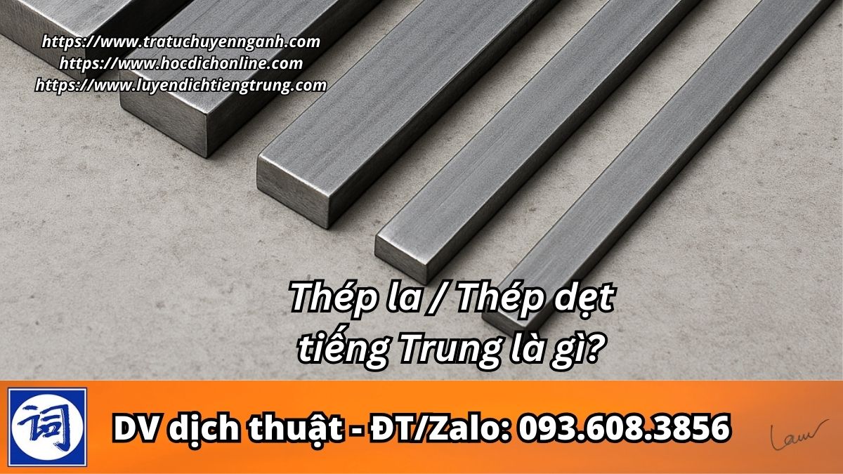 Thép la/Thép dẹt tiếng Trung là gì?