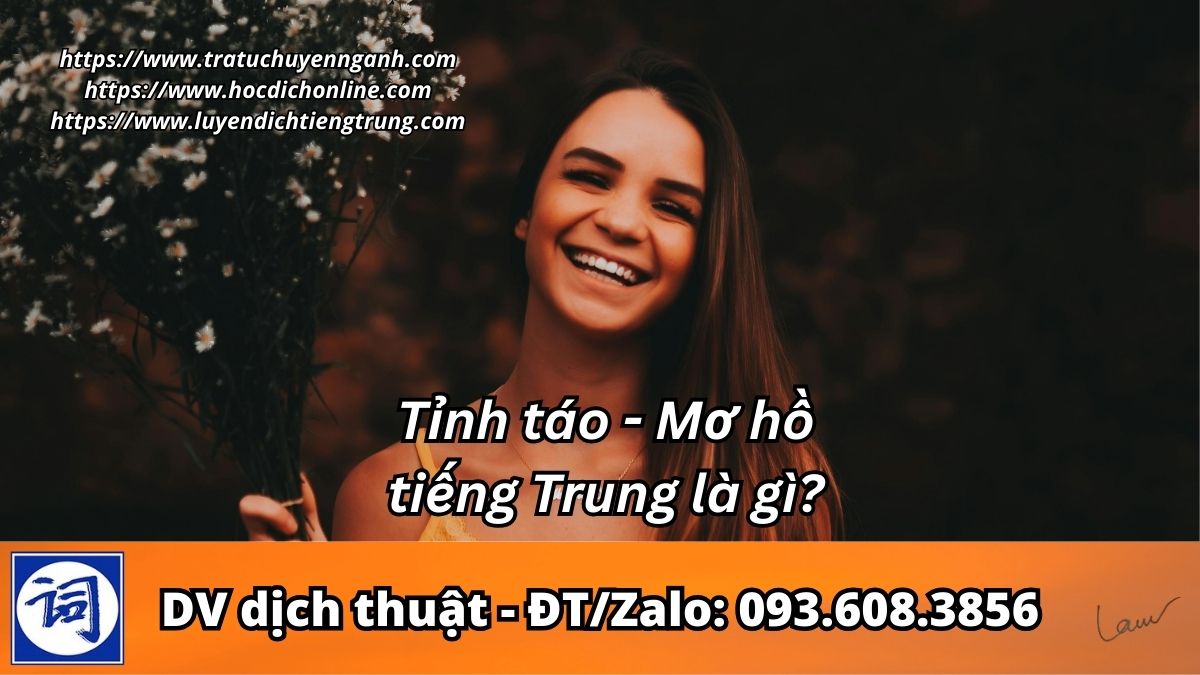 Tỉnh táo-Mơ hồ tiếng Trung là gì?
