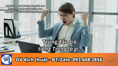 Trúng đấu giá tiếng Trung là gì?