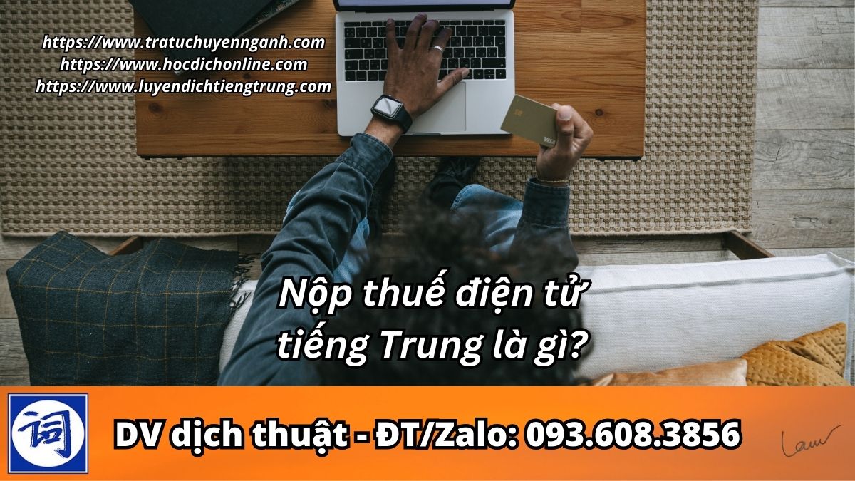 Nộp thuế điện tử tiếng Trung là gì?
