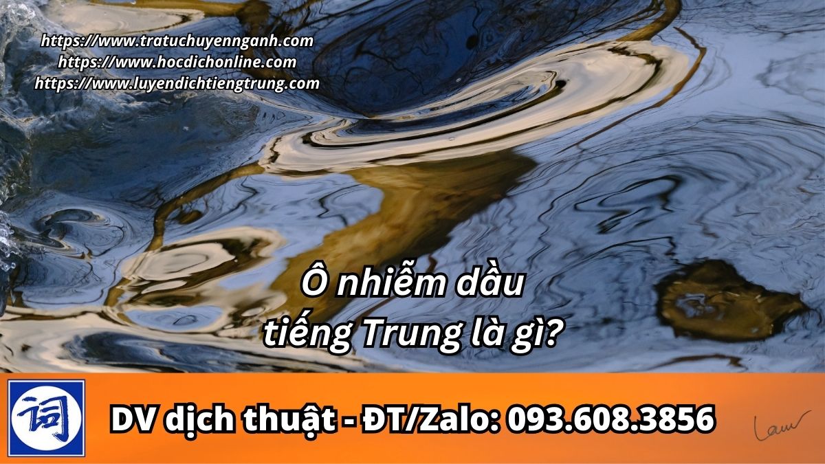 Ô nhiễm dầu tiếng Trung là gì?
