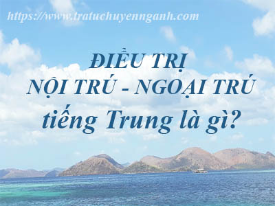 Điều trị nội trú - ngoại trú 14 Điều trị nội trú - ngoại trú tiếng Trung là gì?
