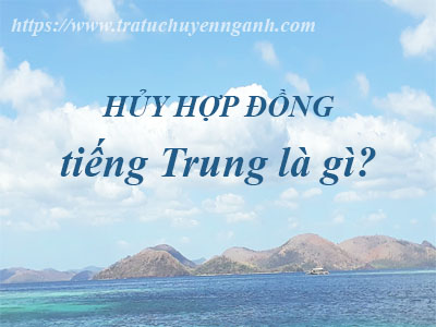 Hủy Hợp đồng tiếng Trung là gì?